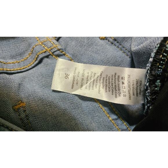 LULAROE Jeans Womens 36 Magic Waist Stretch Style L-161367 Cropped Distressed - Picture 3 of 16